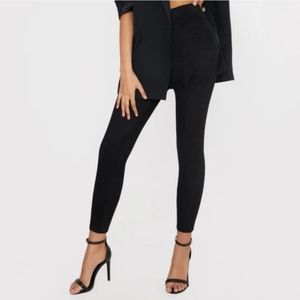 🌟Catherine Malandrino Faux Leather-Suede Leggings, Black Size Small